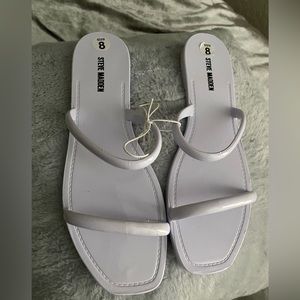 Steve Madden Pike white Jelly sandals.